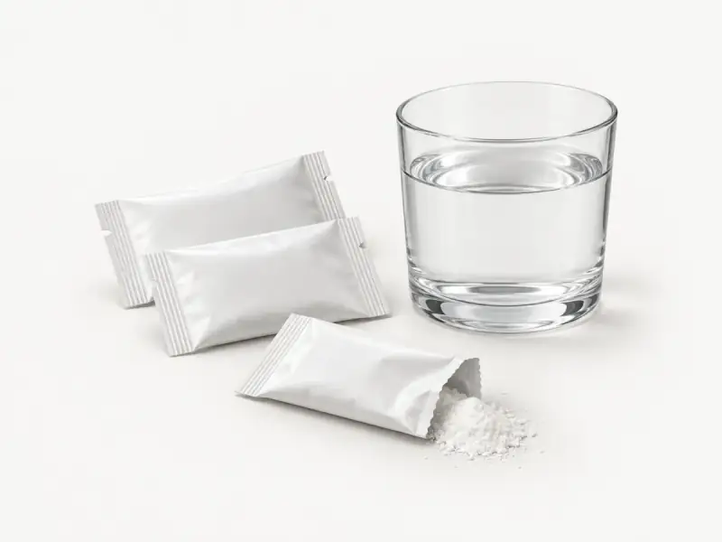 Illustration of brewing-water mineral packets