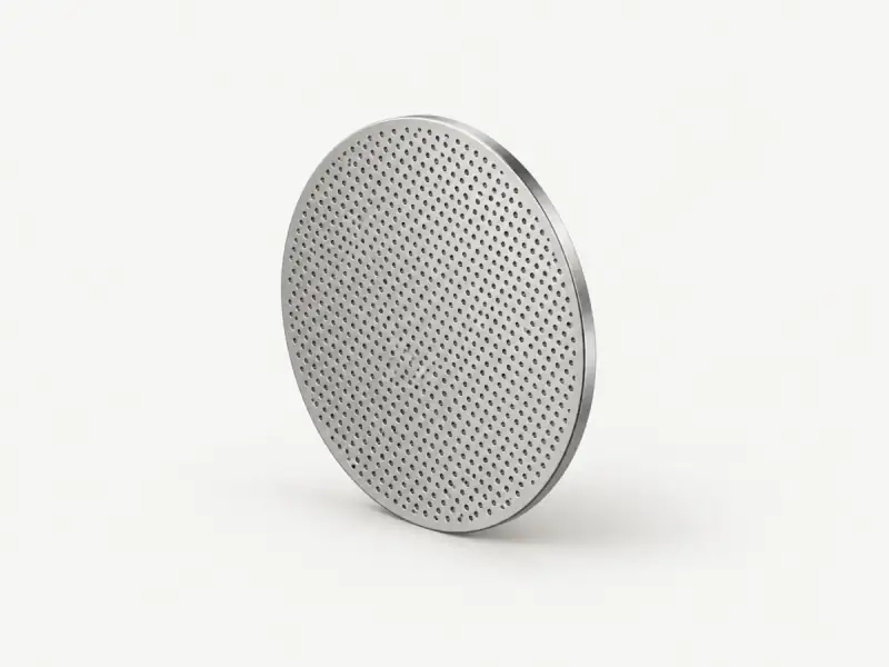 Illustration of a 53.3mm stainless steel puck screen