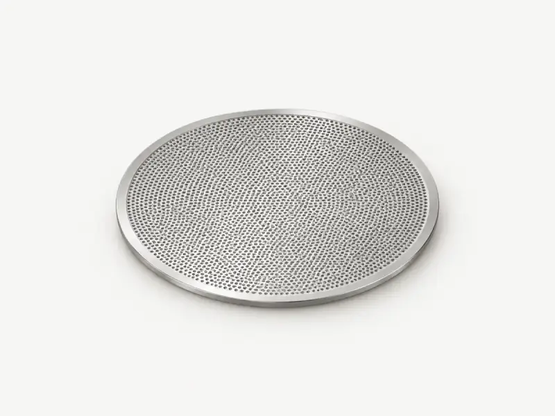 Illustration of a 58.5mm stainless steel puck screen